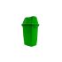 Cesto Lixeira Plastica Quadrada c/ Tampa Vai Vem Basculante 30l Verde Soberany Fortcom