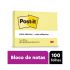 Post-it 76x102m 100 Folhas Amarelo 657 3m  3m