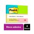 Post-it 4 Blocos 38x50mm 100 Folhas Neon 653 3m