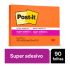 Post-it 76 x 102mm 90fl Laranja Neon  3m