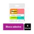 Post-it 38x50mm 653 Tropical 4 Cores Neon 200 Folhas 4 Blocos  3m